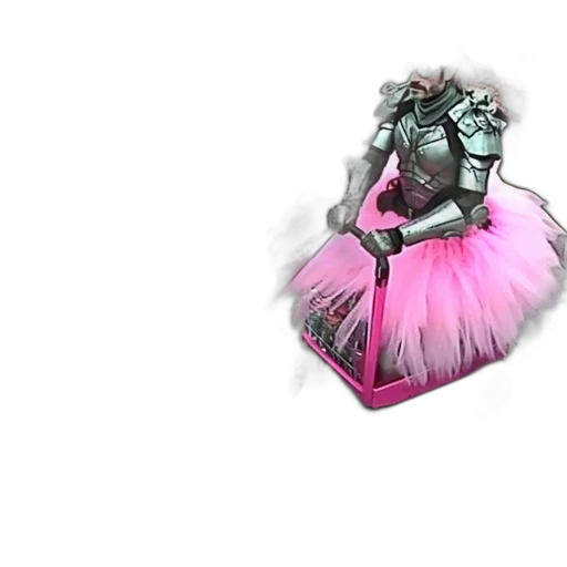 dress, creature, crown, weapon transparent PNG cut-out