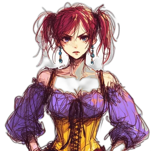 dress, concept art, anime, fantasy art transparent PNG cut-out