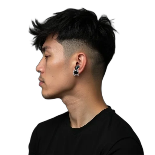 hair, jewelry, face, staff transparent PNG cut-out