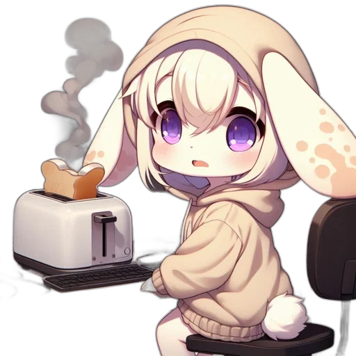 robot, food, creature, staff transparent PNG cut-out