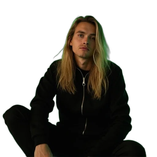 jacket, hair, staff, creature transparent PNG cut-out