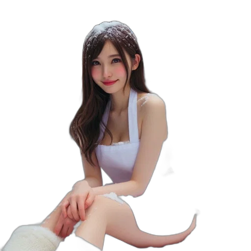 dress, creature, robot, hair transparent PNG cut-out