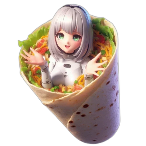 food, robot, creature, face transparent PNG cut-out
