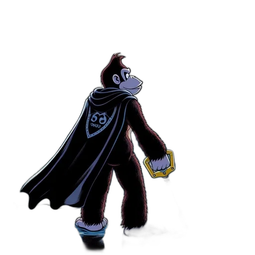 jacket, staff, creature, mask transparent PNG cut-out