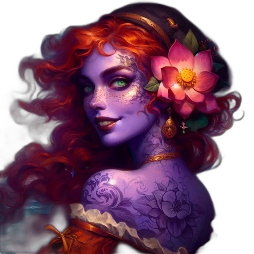 flower, crown, jewelry, face transparent PNG cut-out