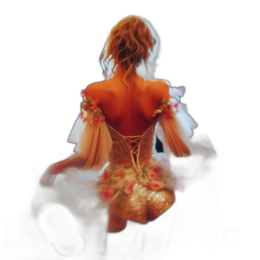 dress, crown, mask, weapon transparent PNG cut-out