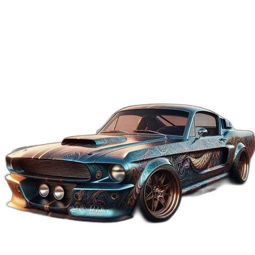 car, weapon, photorealistic, 3d render transparent PNG cut-out