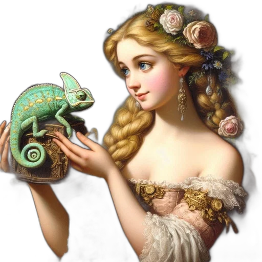 dragon, jewelry, creature, dress transparent PNG cut-out