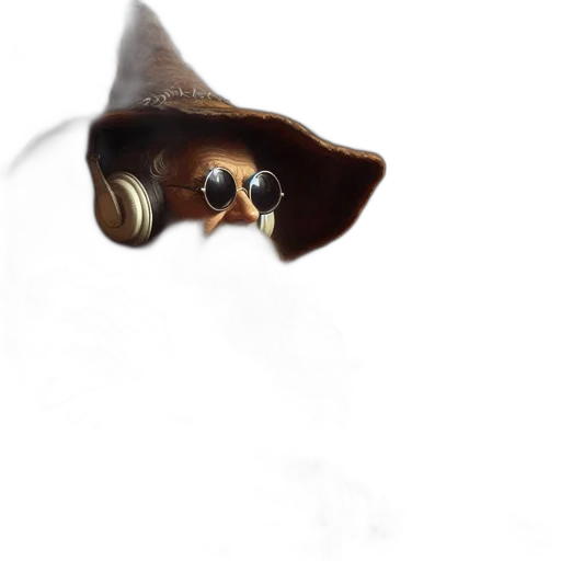 hat, mask, staff, face transparent PNG cut-out