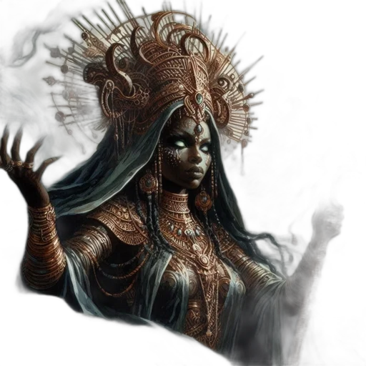 crown, mask, jewelry, staff transparent PNG cut-out
