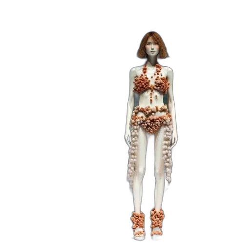 dress, jacket, 3d render, concept art transparent PNG cut-out