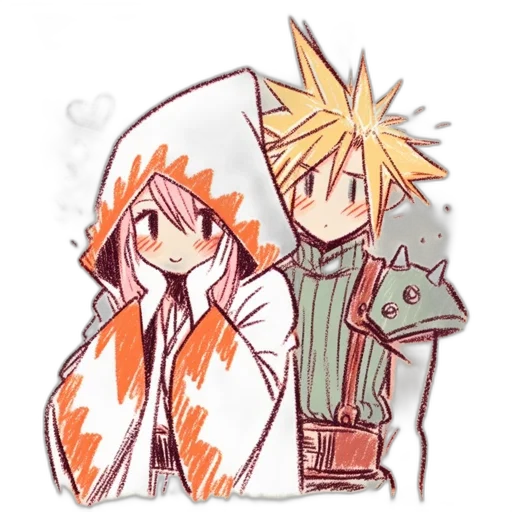 jacket, anime, concept art, watercolor transparent PNG cut-out