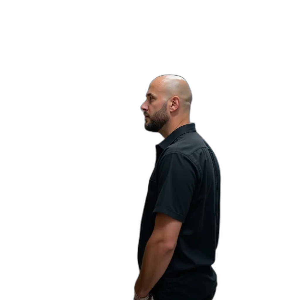 staff, face, jacket, robot transparent PNG cut-out