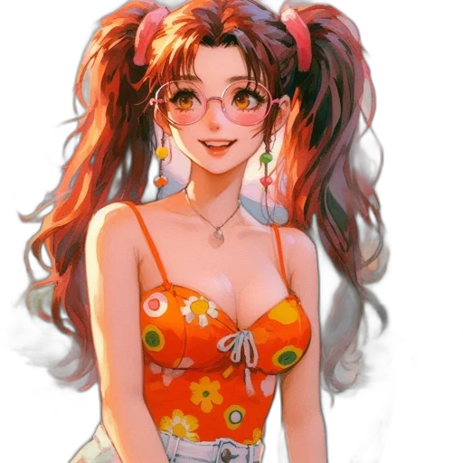 dress, jewelry, anime, concept art transparent PNG cut-out