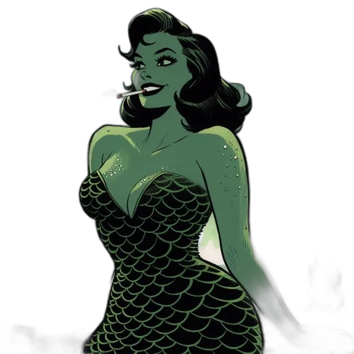 dress, comic book art, cartoon, concept art transparent PNG cut-out
