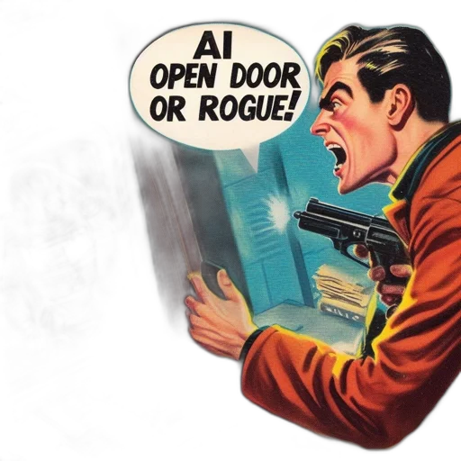robot, weapon, comic book art, cyberpunk transparent PNG cut-out