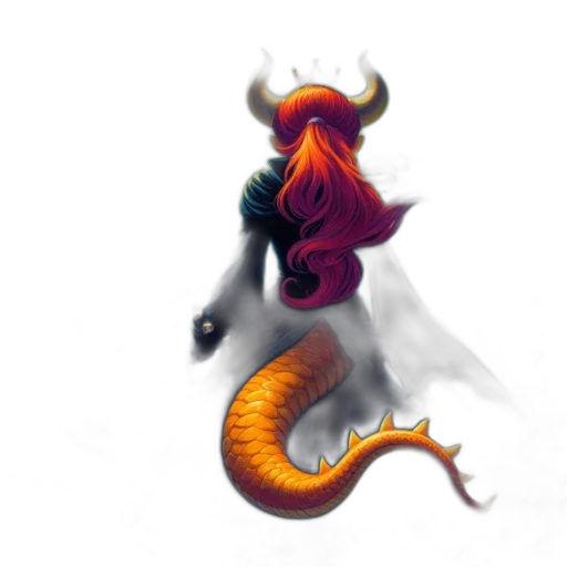 dragon, creature, animal, staff transparent PNG cut-out