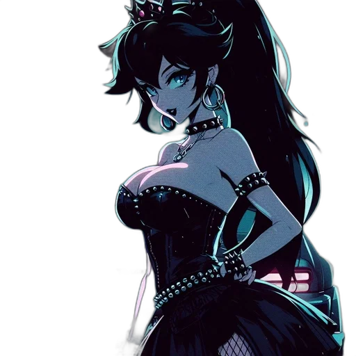 dress, crown, concept art, anime transparent PNG cut-out