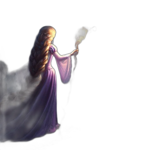 dress, staff, sword, fantasy art transparent PNG cut-out