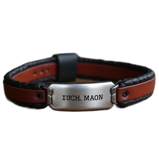 jewelry, personalised, leather, steel transparent PNG cut-out