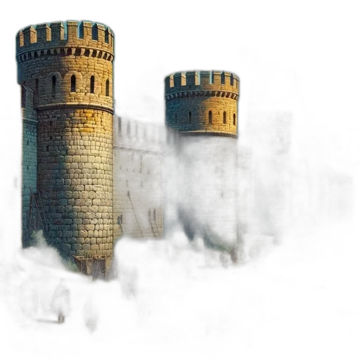 building, crown, concept art, photorealistic transparent PNG cut-out