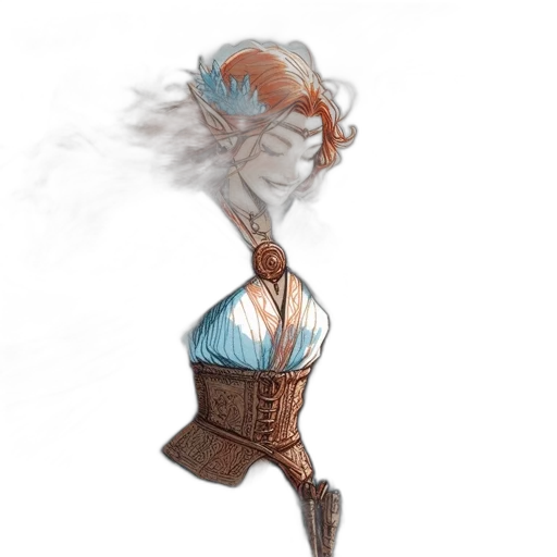dress, hat, staff, mask transparent PNG cut-out