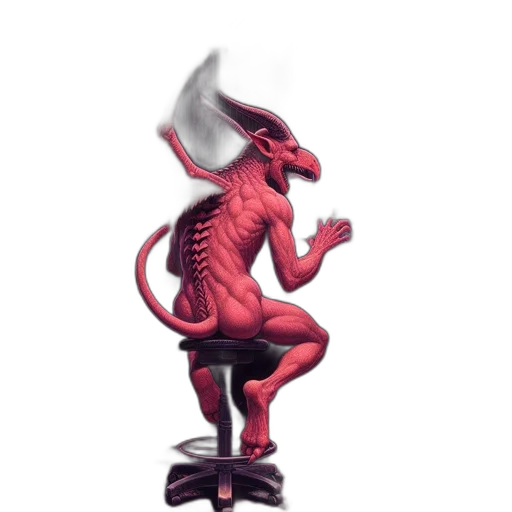 dragon, staff, creature, animal transparent PNG cut-out