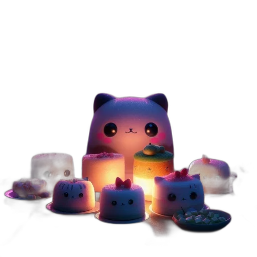 3d render, concept art, vaporwave, fantasy art transparent PNG cut-out