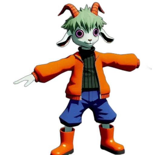 jacket, staff, weapon, mask transparent PNG cut-out