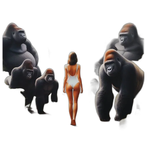 animal, creature, concept art, photorealistic transparent PNG cut-out