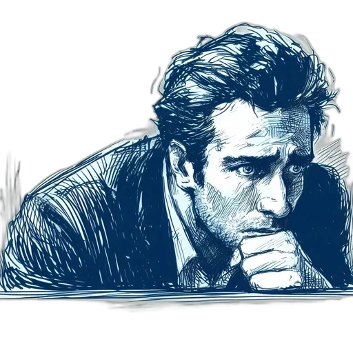 face, jacket, comic book art, concept art transparent PNG cut-out