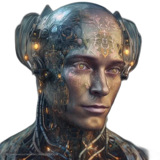 robot, face, mask, creature transparent PNG cut-out