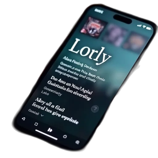 concept art, smartphone, screen, showing transparent PNG cut-out