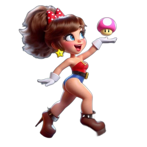 dress, staff, 3d render, concept art transparent PNG cut-out