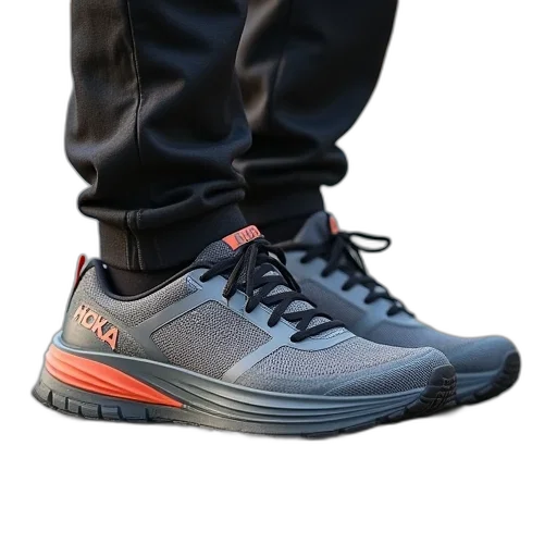 shoes, 3d render, photorealistic, hoka transparent PNG cut-out