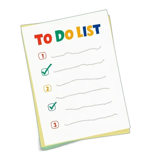 staff, colorful, to-do, list transparent PNG cut-out