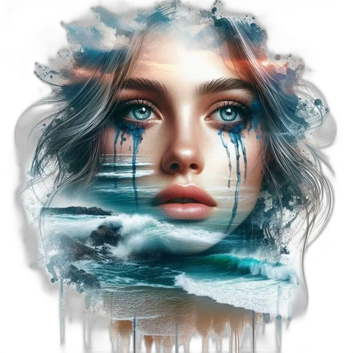 face, mask, fantasy art, photorealistic transparent PNG cut-out