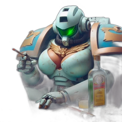 robot, weapon, concept art, 3d render transparent PNG cut-out