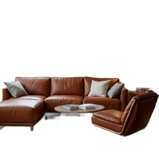 furniture, 3d render, photorealistic, earth tones transparent PNG cut-out
