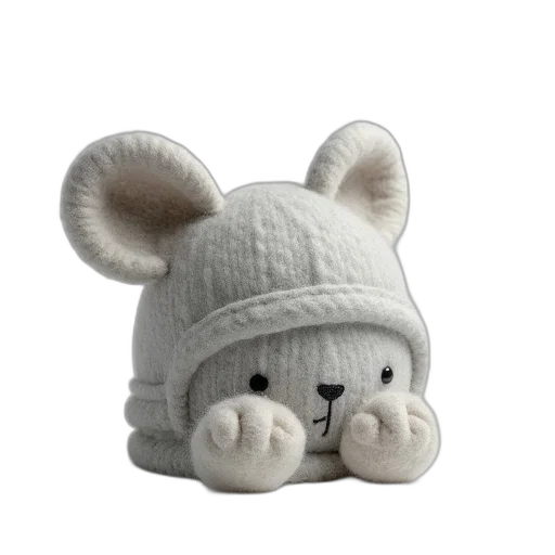 hat, animal, 3d render, baby transparent PNG cut-out