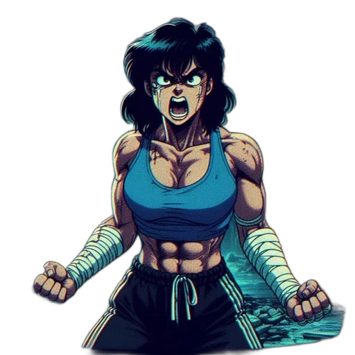 comic book art, concept art, anime, pixel art transparent PNG cut-out