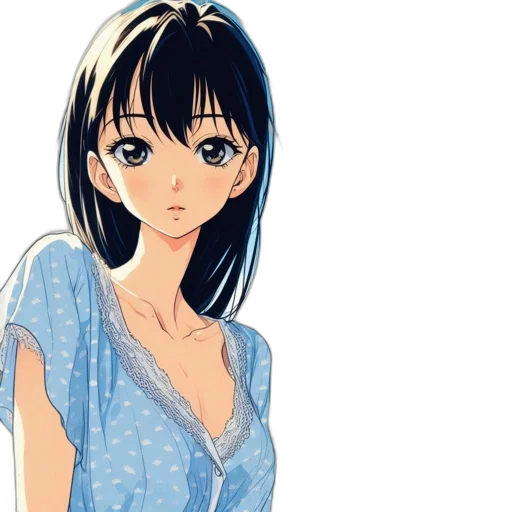 dress, face, anime, cartoon transparent PNG cut-out