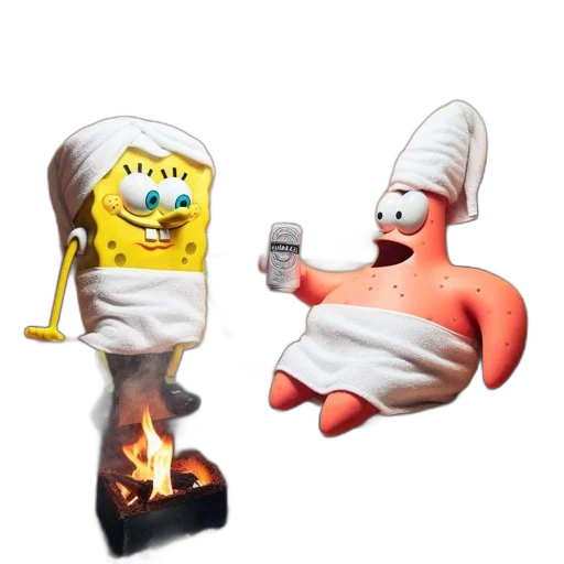 food, 3d render, concept art, fire transparent PNG cut-out