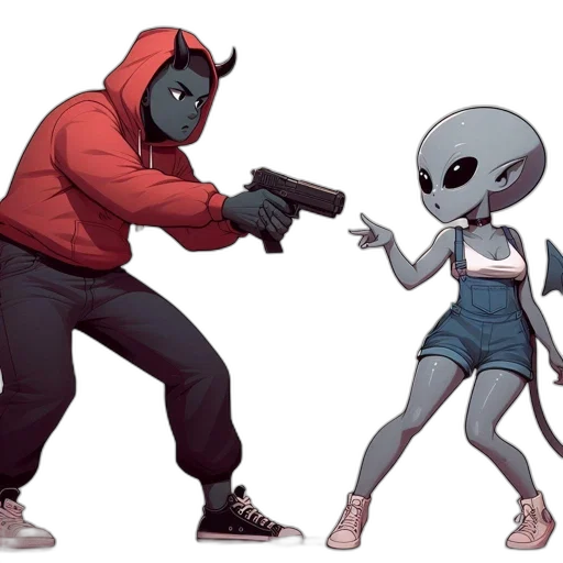 robot, jacket, mask, weapon transparent PNG cut-out