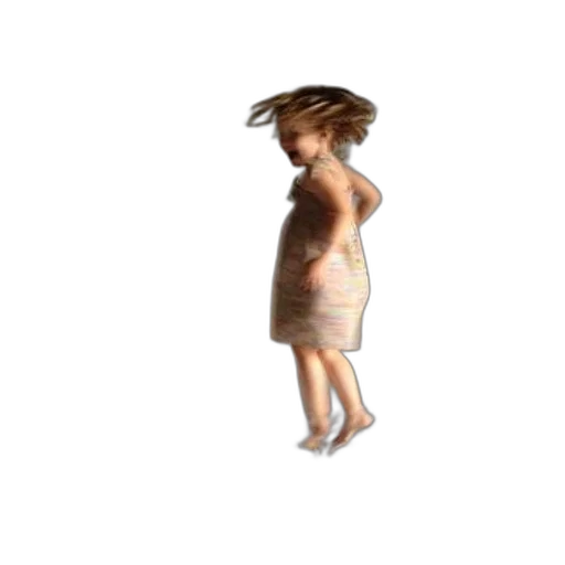 dress, hair, creature, staff transparent PNG cut-out