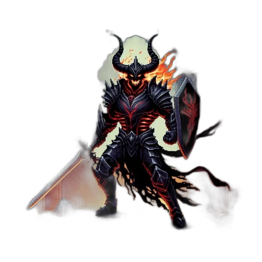 dragon, creature, sword, staff transparent PNG cut-out