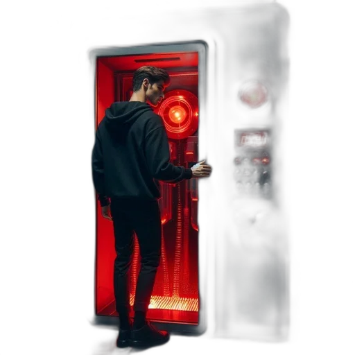 robot, jacket, cyberpunk, concept art transparent PNG cut-out