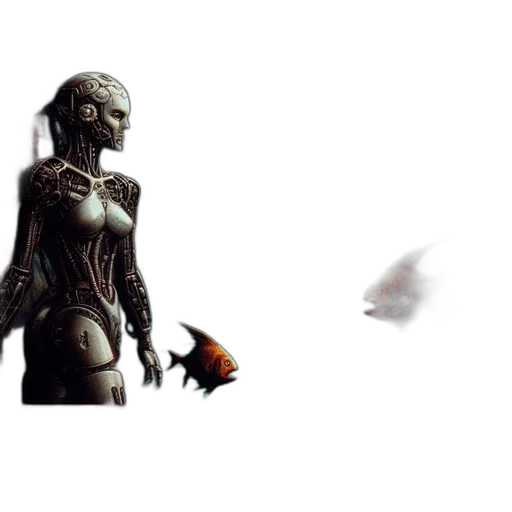 robot, weapon, creature, mask transparent PNG cut-out