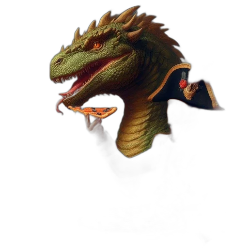 dragon, creature, animal, staff transparent PNG cut-out
