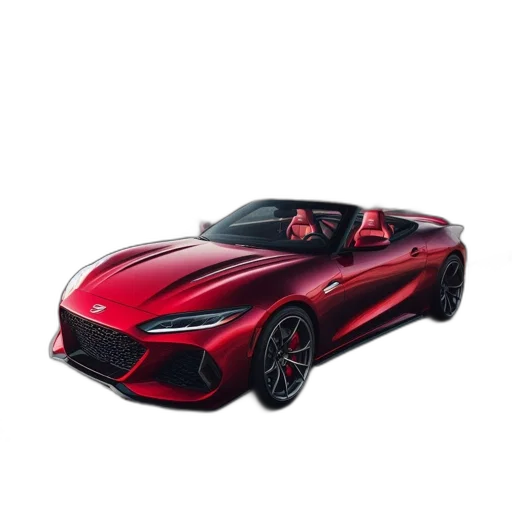 car, 3d render, photorealistic, red transparent PNG cut-out